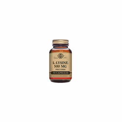 Solgar L-Lysine 500mg Vegetable Capsules - Pack of 50 - Essential Amino Acid - Vegan, Vegetarian, Kosher