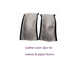 New Stroller Leather Covers For Mamas & Papas Ocarro Pram Handle Sleeve - mom 2pcs gray