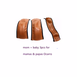New Stroller Leather Covers For Mamas & Papas Ocarro Pram Handle Sleeve - mom baby 3PCS brown
