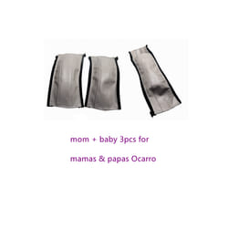New Stroller Leather Covers For Mamas & Papas Ocarro Pram Handle Sleeve - mom baby 3PCS gray