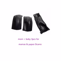 New Stroller Leather Covers For Mamas & Papas Ocarro Pram Handle Sleeve - mom baby 3PCS BLACK