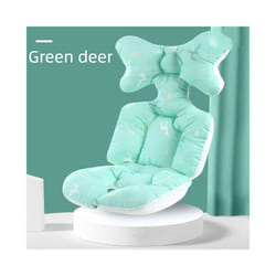 Infant Stroller Pad Comfortable Soft Cotton Cart Mat Whale Blanket Breathable - green deer
