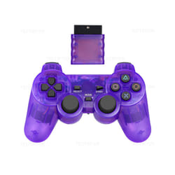 For SONY PS2 Wireless Controller Gamepad for Play Station 2 Joystick Console for PS2 for sony PS1 Transparent Color - Transparent Purple