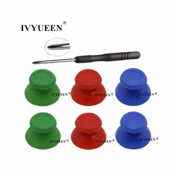 6 PCS Black 3D Joystick Caps for Sony PlayStation 5 PS5 DualSense Controller Thumbstick Analog Thumb Sticks Grip Cover - Gree ...