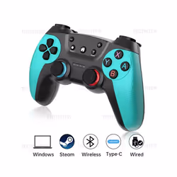 Support Bluetooth Wireless Gamepad Controller Compatible With Nintendo Switch Pro/ Switch Oled /Switch Lite PC Controle Joystick - 1pc Blue