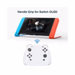 For Nintendo Switch OLED Controller Grip Handle Gamepad Support Bracket Gaming Holder Charging Dock Grip FoSwitch/Switch OLED - White