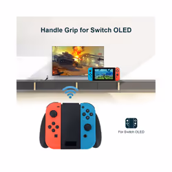 For Nintendo Switch OLED Controller Grip Handle Gamepad Support Bracket Gaming Holder Charging Dock Grip FoSwitch/Switch OLED - White