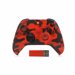 2.4G Wireless Games Handle With Receiver Wireless Gamepad Controller Anti-skid Replacement for XBOX SERIES X/S - Camo Red
