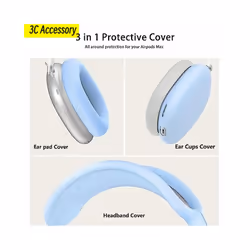 3 in 1 Headphone Case for AirPods Max Shockproof Head-Mounted Earphone Protector Cover for AirPods Max Case - 3 IN 1 Case, For AirPods Max