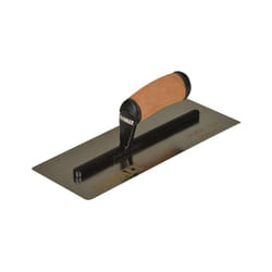 DeWALT 0.5mm FLEX Stainless Steel Curved Trowel, Leather Handle 12in EU 2-986