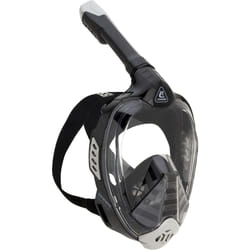 CRESSI Bali Full Face Mask Black/Grey L/XL - Unisex Integral Snorkel Mask, Anti Fog Clear Lens, 100% Silicone, Dry Snorkel with Float Valve, Action Ca