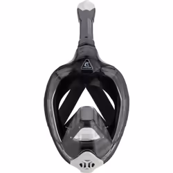 CRESSI Bali Full Face Mask Black/Grey L/XL - Unisex Integral Snorkel Mask, Anti Fog Clear Lens, 100% Silicone, Dry Snorkel with Float Valve, Action Ca