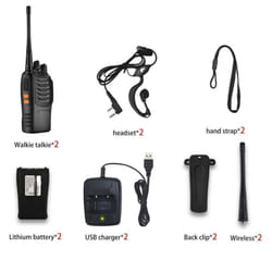 1/2/4 Piece BF-888S Walkie Talkie Radio Two Way Radio Walkie Talkie Set Flashlight 16 Channel Portable Transceiver with Earpiece