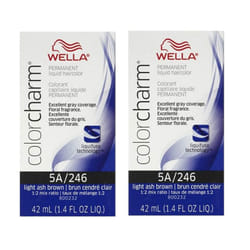 Wella Color Charm Permanent Liquid Color | Wella Permanent Hair Dye - 2Pk 5A Light Ash Brown