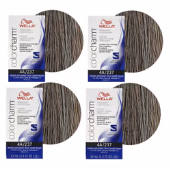 Wella Color Charm Permanent Liquid Color | Wella Permanent Hair Dye - 4Pk 4A Medium Ash Brown