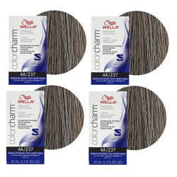 Wella Color Charm Permanent Liquid Color | Wella Permanent Hair Dye - 4Pk 4A Medium Ash Brown