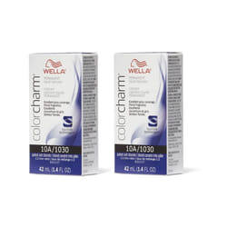 Wella Color Charm Permanent Liquid Color | Wella Permanent Hair Dye - 2Pk 10A Palest Ash Blonde