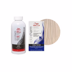 3.6oz) Wella Color Charm Permanent Liquid Color | Wella Permanent Hair Dye - 10A+ Developer (Vol. 20