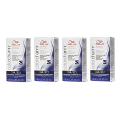 Wella Color Charm Permanent Liquid Color | Wella Permanent Hair Dye - 4Pk 7AA Medium Blonde Intense Ash
