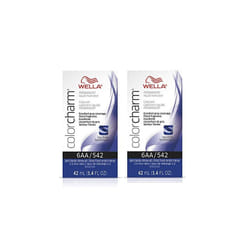 Wella Color Charm Permanent Liquid Color | Wella Permanent Hair Dye - 2Pk 6AA Dark Blonde Intense Ash