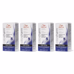 Wella Color Charm Permanent Liquid Color | Wella Permanent Hair Dye - 4Pk 10A Palest Ash Blonde