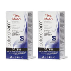 Wella Color Charm Permanent Liquid Color | Wella Permanent Hair Dye - 2Pk 9A Pale Ash Blonde