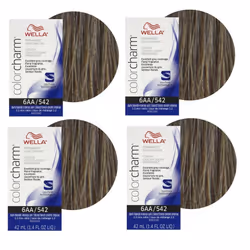 Wella Color Charm Permanent Liquid Color | Wella Permanent Hair Dye - 4Pk 6AA Dark Blonde Intense Ash