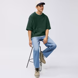Gu By Uniqlo Sweatshirt  Short Sleeve - 09 BLACK/XXL