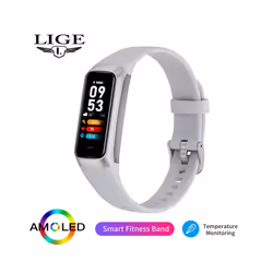 LIGE New Women Smart Watch Men Smartband Temperature Smartwatch Fitness Tracker Blood Pressure Sports Smart Bracelet For - ca ...