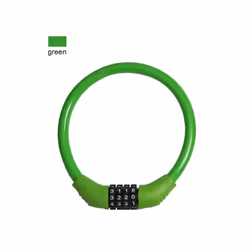 Bicycle Lock Anti-theft Motorcycle Helmet Code Lock Telescopic Steel Cable - A-Green