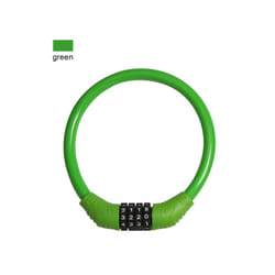 Bicycle Lock Anti-theft Motorcycle Helmet Code Lock Telescopic Steel Cable - A-Green