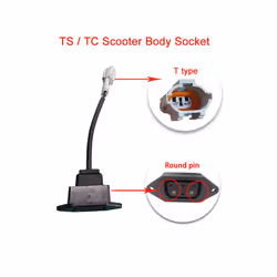 For Super Soco Ts Tc Original Motorcycle Accessories Body Charging Plug - T Type socket Round