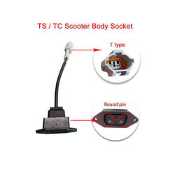 For Super Soco Ts Tc Original Motorcycle Accessories Body Charging Plug - T Type socket Round