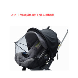 Original Wheels For Donna /Doona Replace Mosquito Net Rain Cover Bag Leather - 2 in 1 black