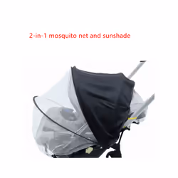 Original Wheels For Donna /Doona Replace Mosquito Net Rain Cover Bag Leather - 2 in 1 white