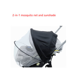 Original Wheels For Donna /Doona Replace Mosquito Net Rain Cover Bag Leather - 2 in 1 white