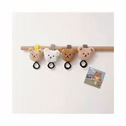 Baby Stroller Hook Plush Bear Mommy Bags Hanger Holder Wheelchair Stroller - bear-A8