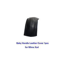 Baby Stroller PU Leather Handle Covers For Mima Xari Pram Bar Sleeve Case - baby 1pc black
