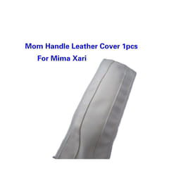 Baby Stroller PU Leather Handle Covers For Mima Xari Pram Bar Sleeve Case - mom 1pc white