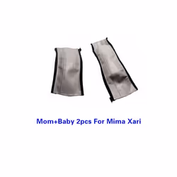 Baby Stroller PU Leather Handle Covers For Mima Xari Pram Bar Sleeve Case - mom baby 2PCS gray