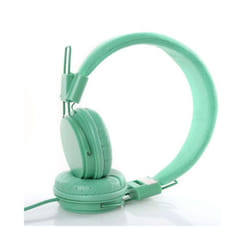 Kids Wired Ear Headphones Stylish Headband Earphones for iPad Tablet Kid - Green