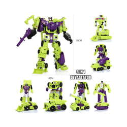 HZX 6In1 Devastator Haizhixing Transformation Toys Anime Action Figure - 6in1 Devastator