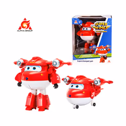 Super Wings 5 Inches Transforming Jett Dizzy Donnie Deformation Airplane - Supercharged Jett