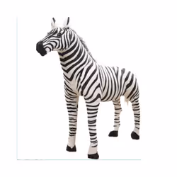 Zebra Plush Animal Crosing ???????? Soft Giant Stuffed Horse Realistic - A, 50-55cm