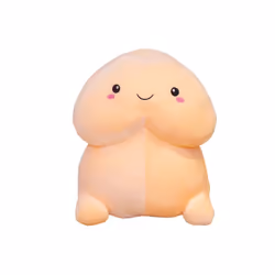 Trick  Plush Toy Simulation Boy Dick Plushie Real-life  Plush Hug Pillow - brown, 10cm