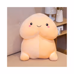 Trick Plush Toy Simulation Boy Dick Plushie Real-life Plush Hug Pillow - pink smile, 10cm