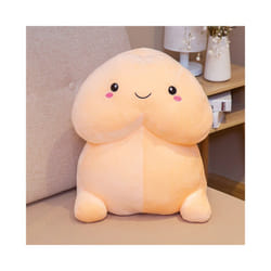 Trick  Plush Toy Simulation Boy Dick Plushie Real-life  Plush Hug Pillow - pink smile, 10cm