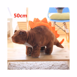 50cm-80cm Simulation Dinosaur Plush Toys Stuffed Animals Plush Dinosaur - 50cm brown