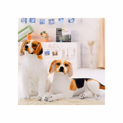 30-90cm Giant Beagle Dog Toy Realistic Stuffed Animals Dog  Plush Toys - Black, 75cm