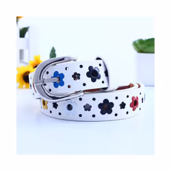 Children Belt Kids Cute Peach Heart Buckle Faux Leather Belts For Girls - 90cm, 41